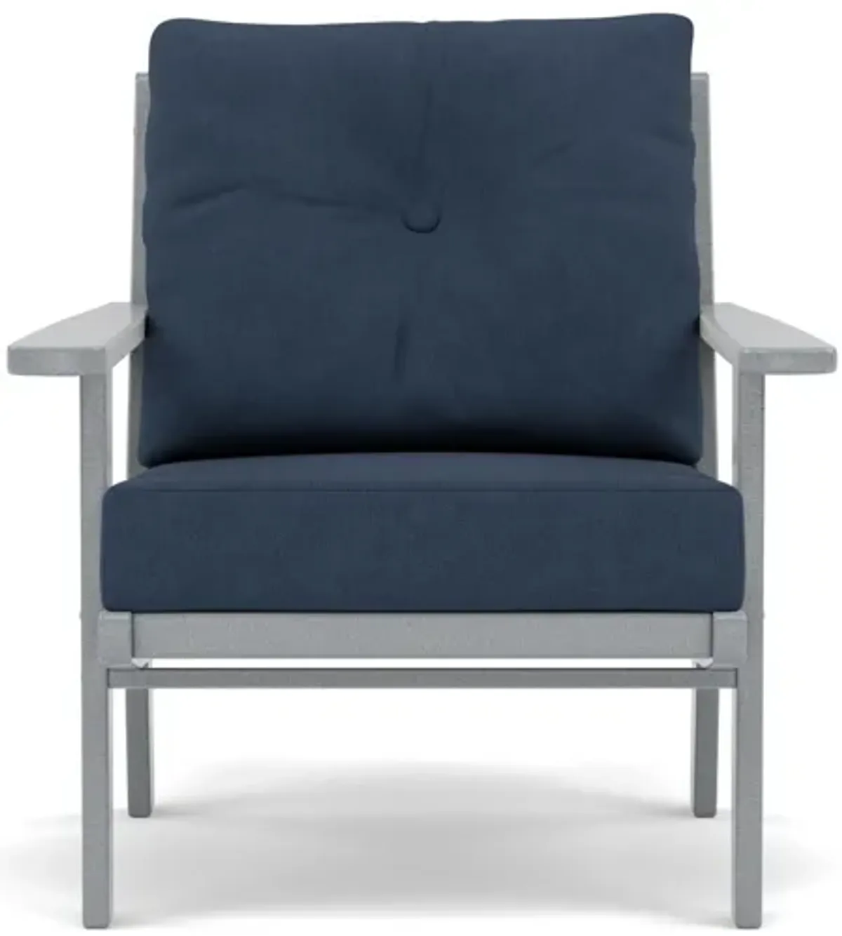 Lakeside Chair in Slate Grey with Sky Blue Cushion