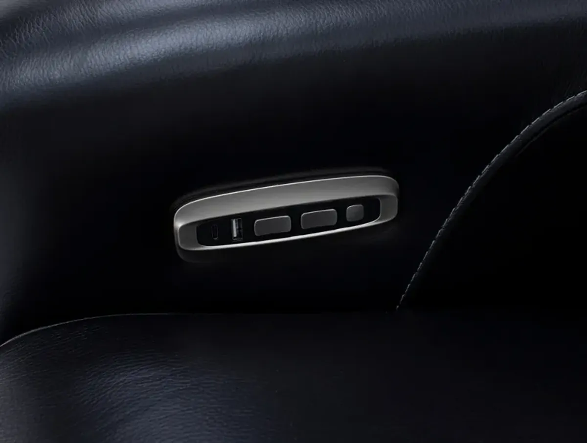 Drew & Jonathan Home Parkside Heights Leather Power Headrest Reclining Sofa in Black Cherry