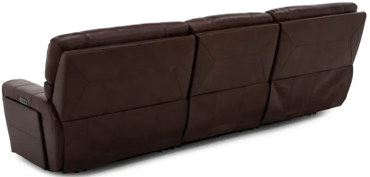 Teller 3-Pc. Leather Fully Loaded Zero Gravity Reclining Sofa in Wood