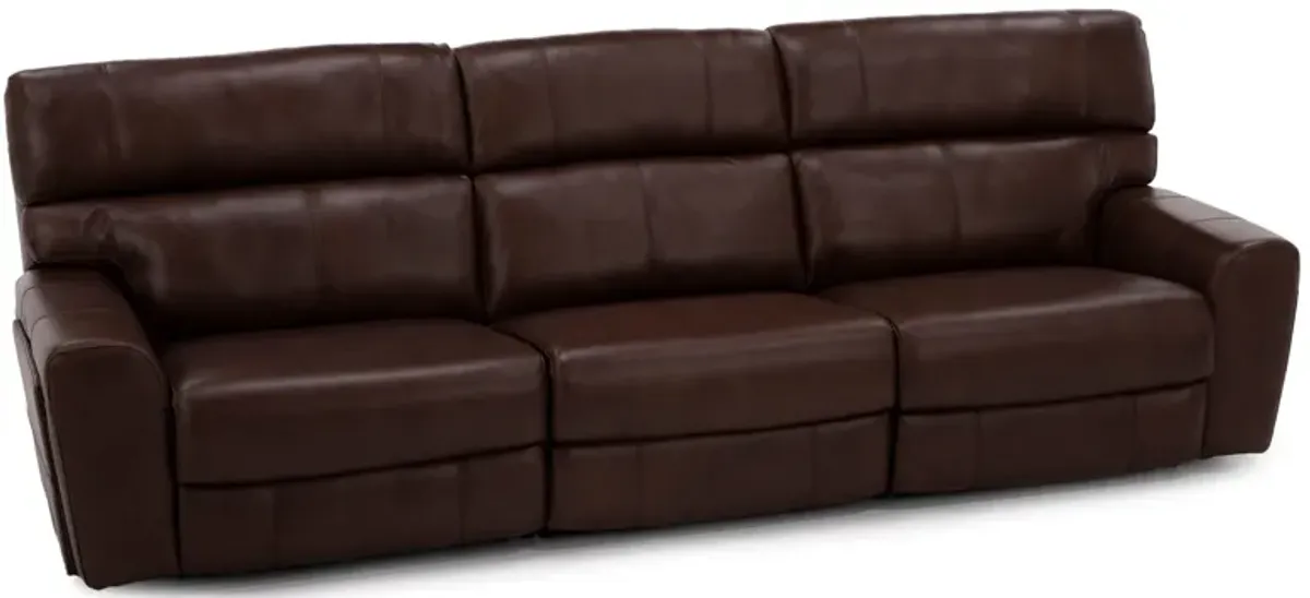 Teller 3-Pc. Leather Fully Loaded Zero Gravity Reclining Sofa in Wood