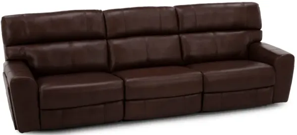 Teller 3-Pc. Leather Fully Loaded Zero Gravity Reclining Sofa in Wood