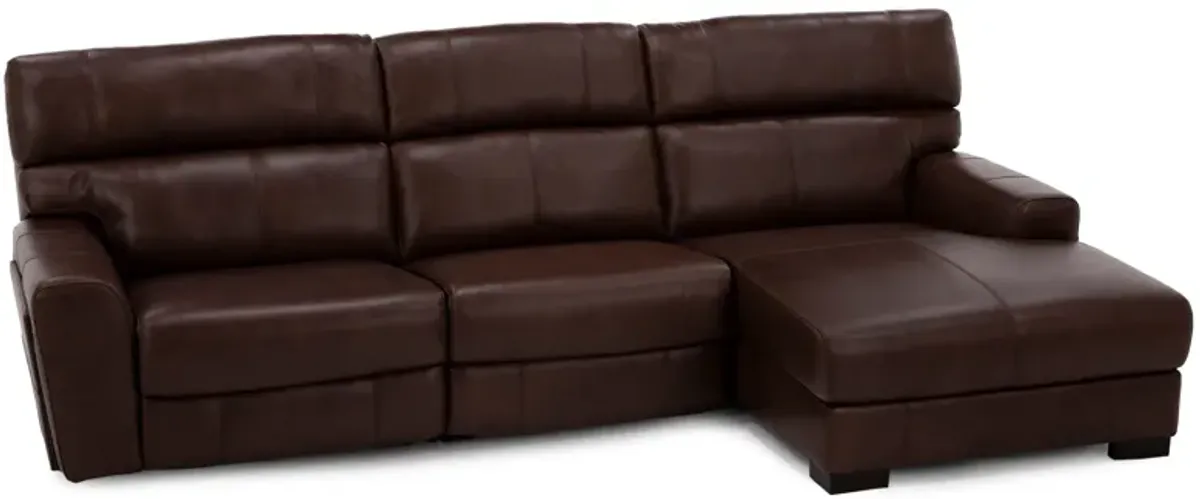 Teller 3-Pc. Leather Fully Loaded Zero Gravity Reclining Chaise Sofa In Wood Right-Facing In New Ber