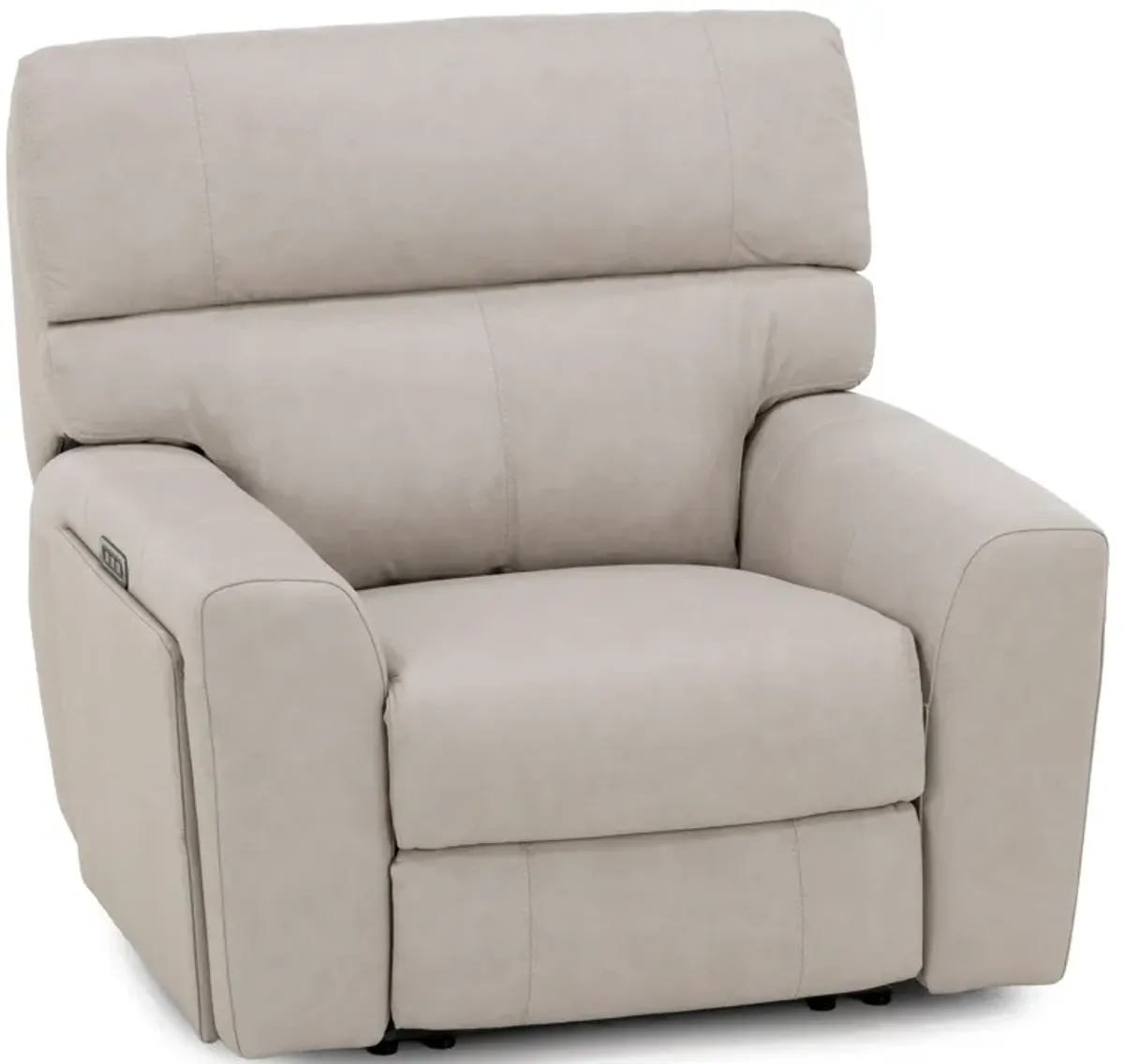 Teller Leather Fully Loaded Zero Gravity Recliner in Moonbeam