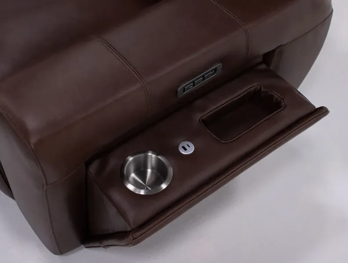 Teller 6-Pc. Leather Fully Loaded Zero Gravity Reclining Modular In Wood Left-Facing In New Berlin/W