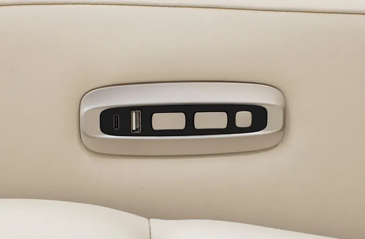 Drew & Jonathan Home Newport 7-Pc. Leather Power Headrest Reclining Modular In Newport Almond In Rig