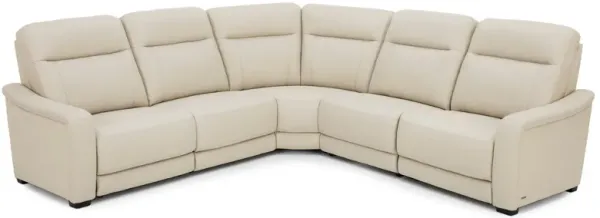 Drew & Jonathan Home Drew And Jonathan Home Newport 5-Pc. Leather Power Headrest Reclining Modular