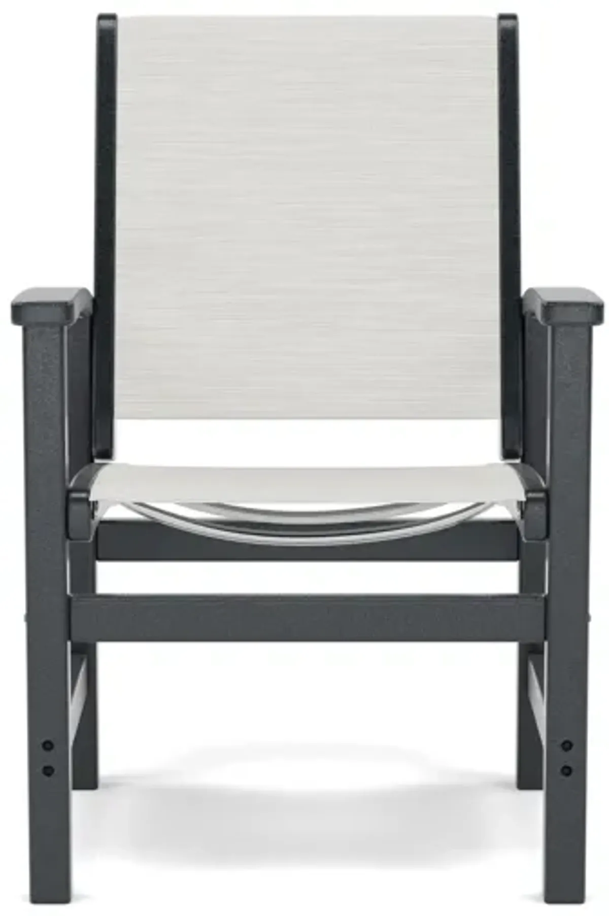 Coastal Dining Chair in Black with Parchment Sling