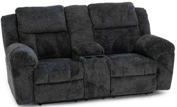 Marnie Reclining Console Loveseat in Graphite