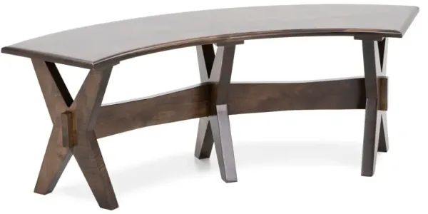 Gascho 54" Curved Bench In Walnut M20