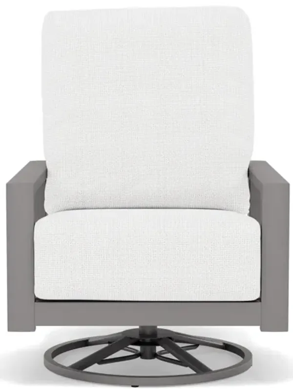 Elements Umber/Bliss Linen High Back Swivel Rocker Chat Chair