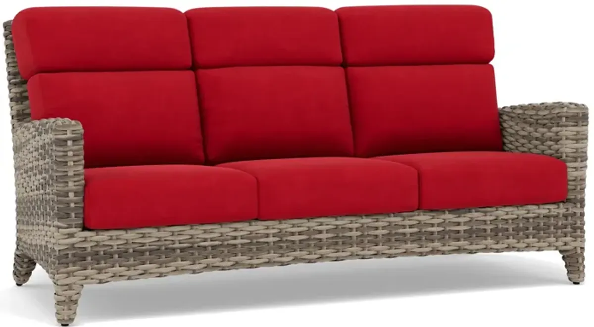 Grand Stafford Sofa in Husk with Canvas Jockey Cushion