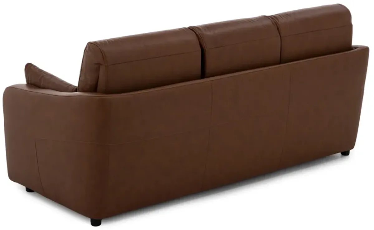 Flexsteel Aubrie Leather Power Wall Saver Reclining Sofa
