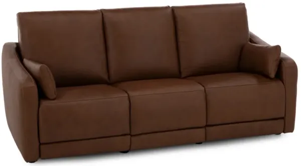 Flexsteel Aubrie Leather Power Wall Saver Reclining Sofa