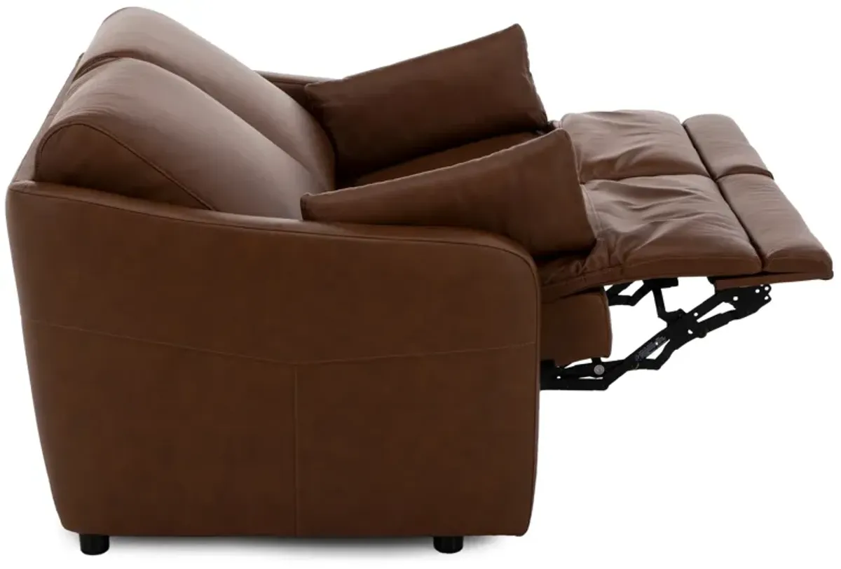 Flexsteel Aubrie Leather Power Wall Saver Reclining Loveseat