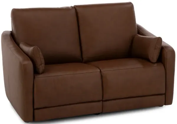 Flexsteel Aubrie Leather Power Wall Saver Reclining Loveseat