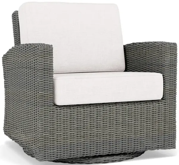 Bainbridge Swivel Glider Club Chair in Willow Thick with Echo Ash Cushion