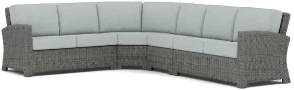 Bainbridge 4-Pc Sectional in Willow Thick with Play Sage Cushion