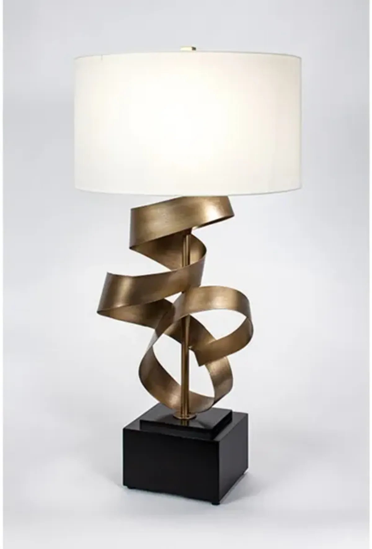 Bronze Metal Swirl Table Lamp 35"H