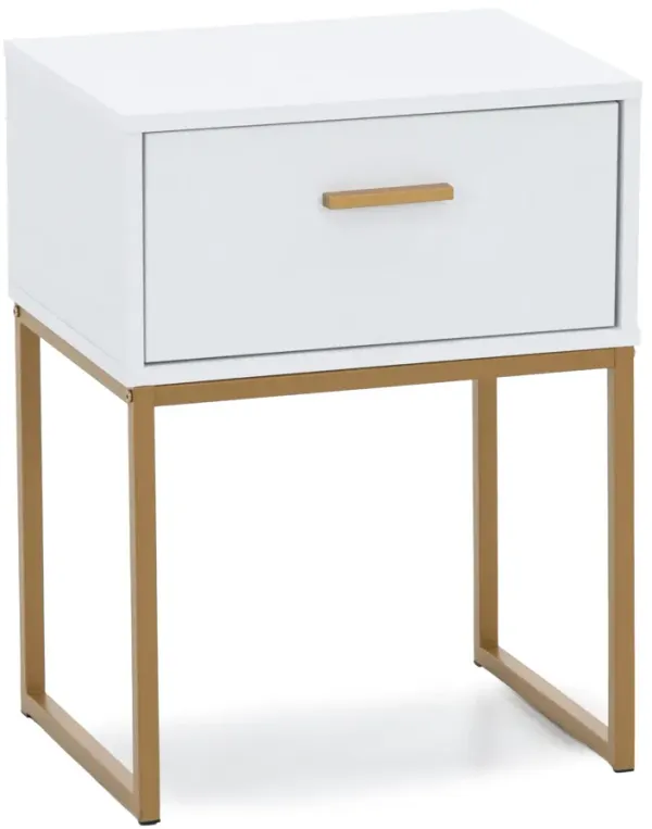 Logan Nightstand In Matte White