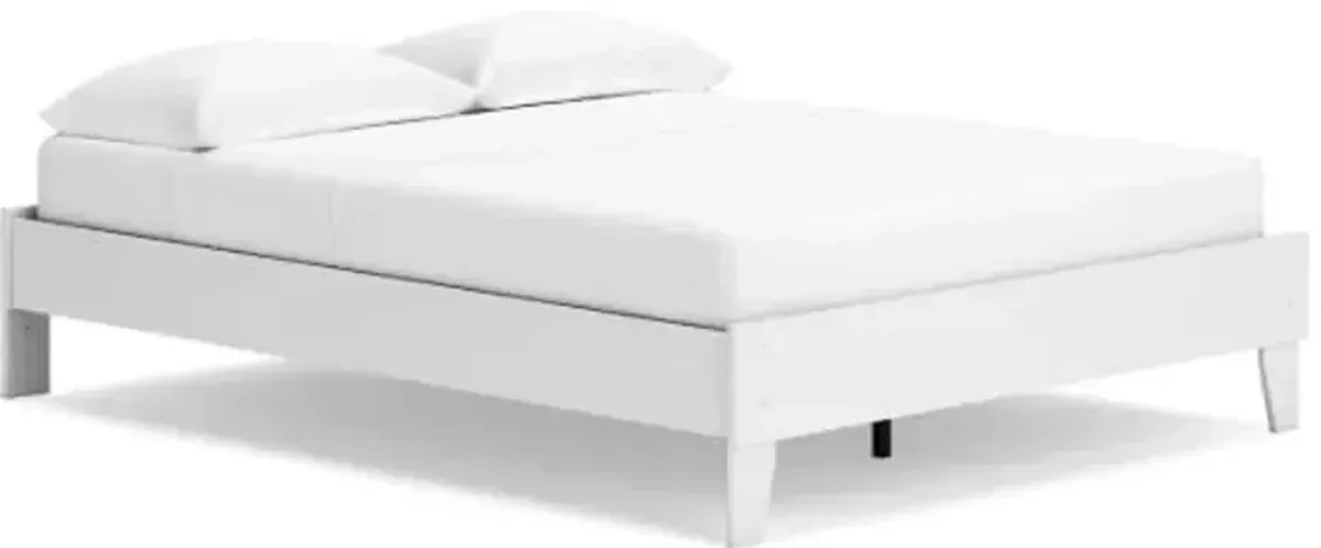 Logan Queen Platform & 9 Slats In Matte White