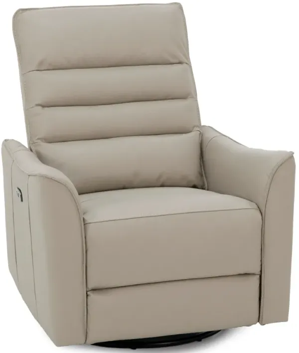 Pasadena Leather Power Headrest Swivel Glider Recliner
