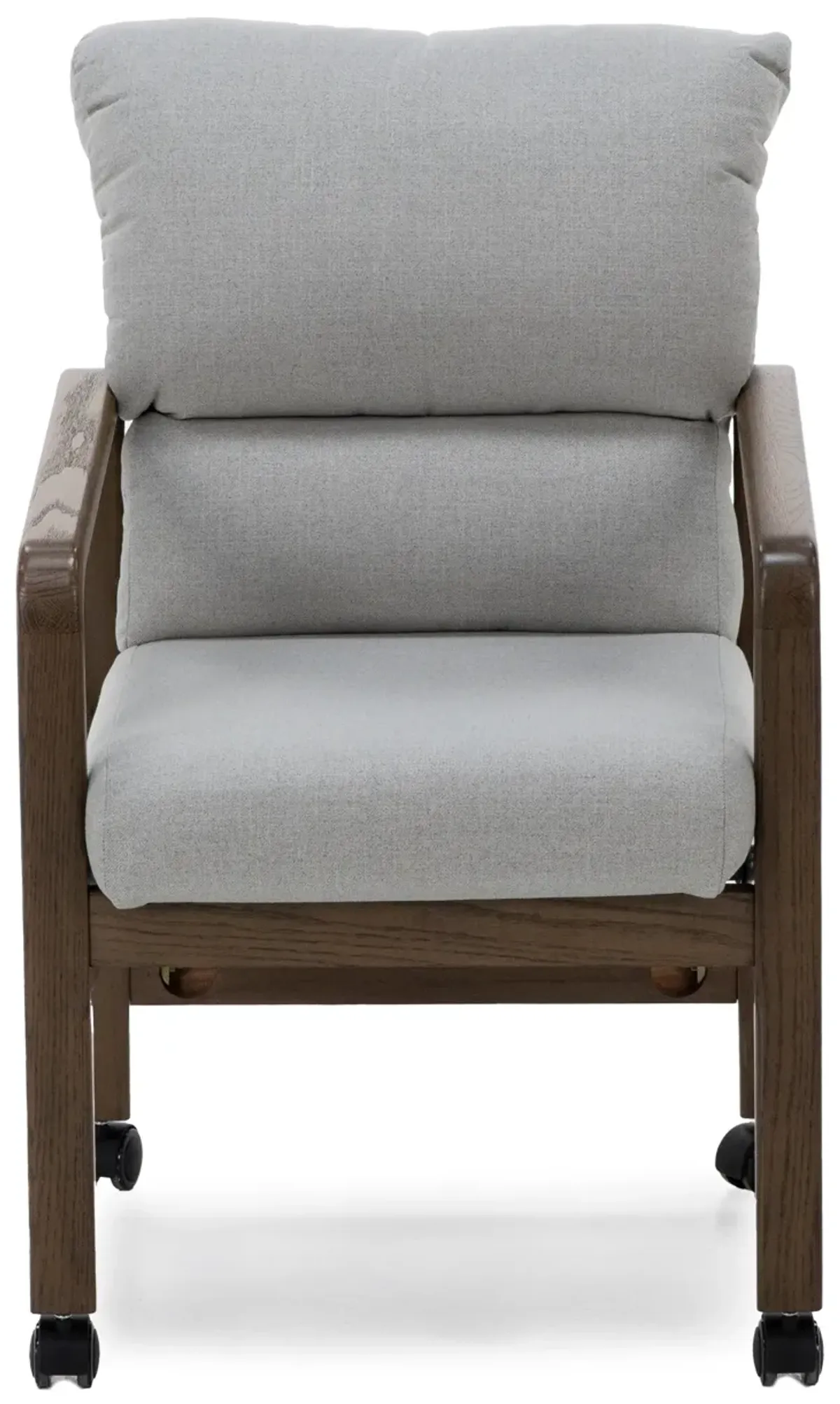 Monterey Castered Arm Chair With Performance Fabric In Broderick Charcoal