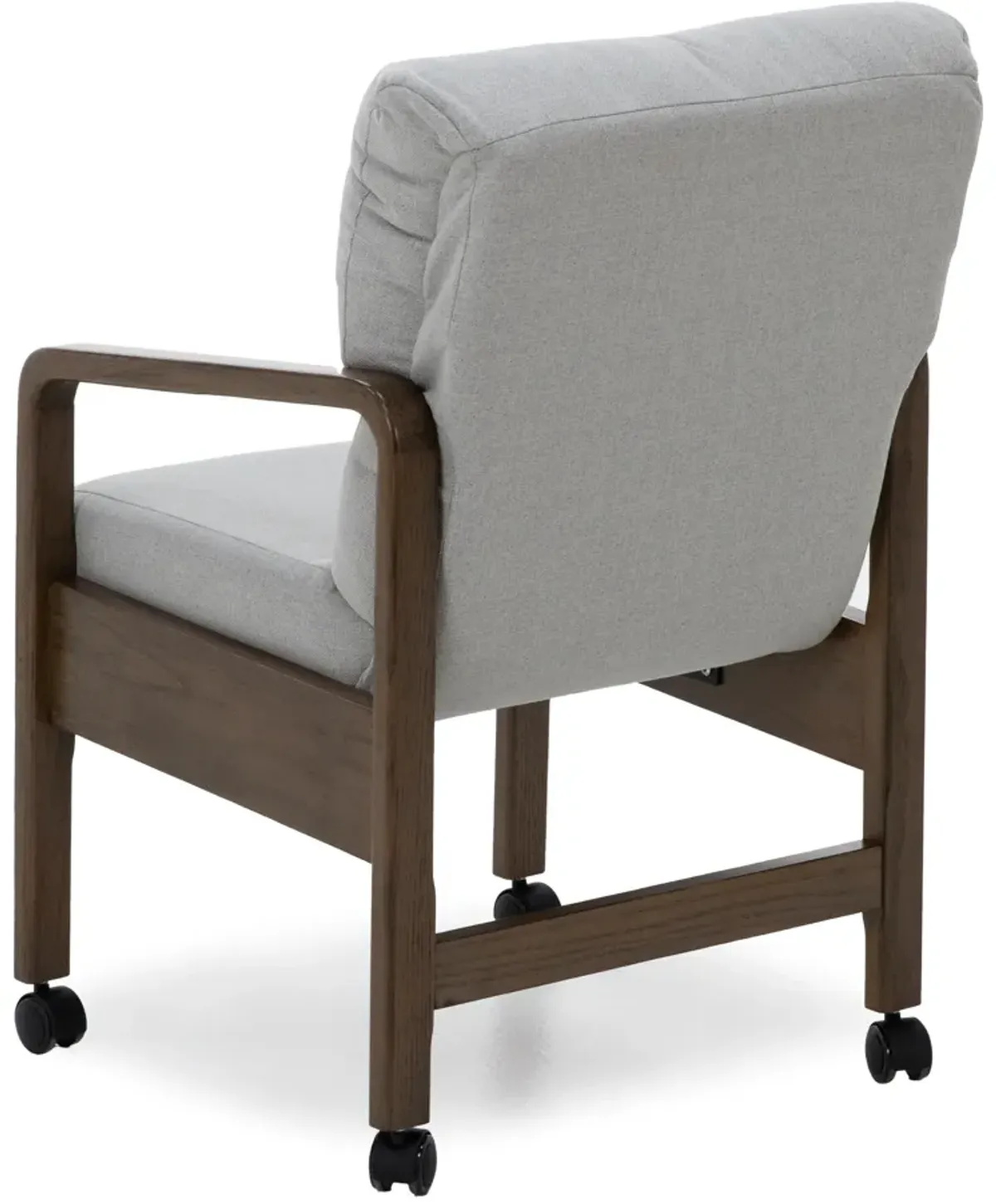 Monterey Castered Arm Chair With Performance Fabric In Broderick Charcoal