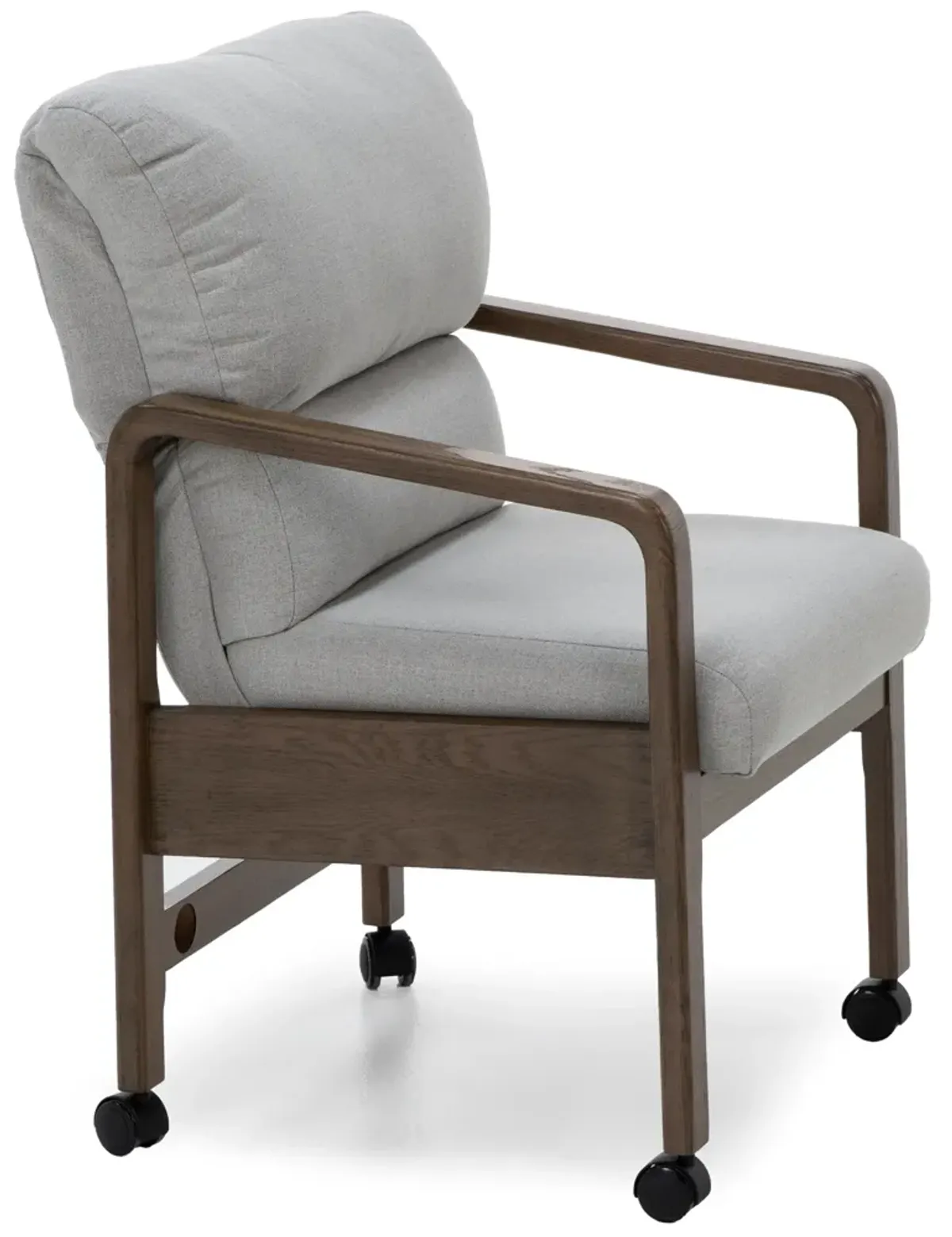Monterey Castered Arm Chair With Performance Fabric In Broderick Charcoal