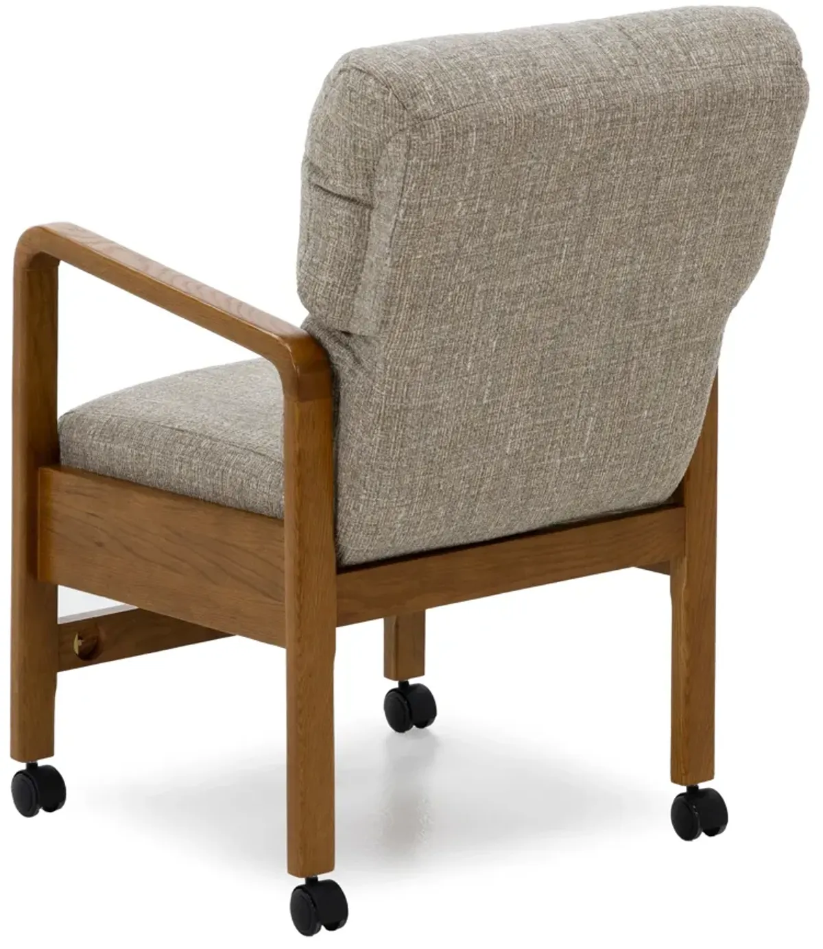 Monterey Castered Arm Chair With Performance Fabric In Fonza Pebble