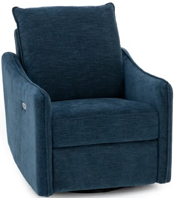 Mackensie Power Swivel Recliner in Navy