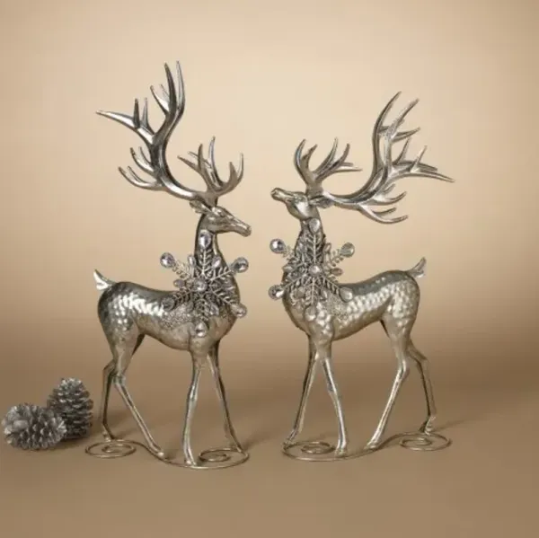 Assorted Silver Metal Holiday Deer 20"H Each
