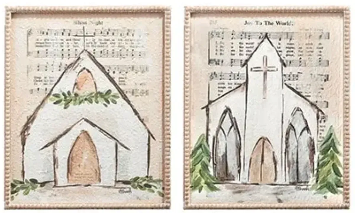 Assorted Music/Church Framed Art 14.75"W x 18"H (Each)