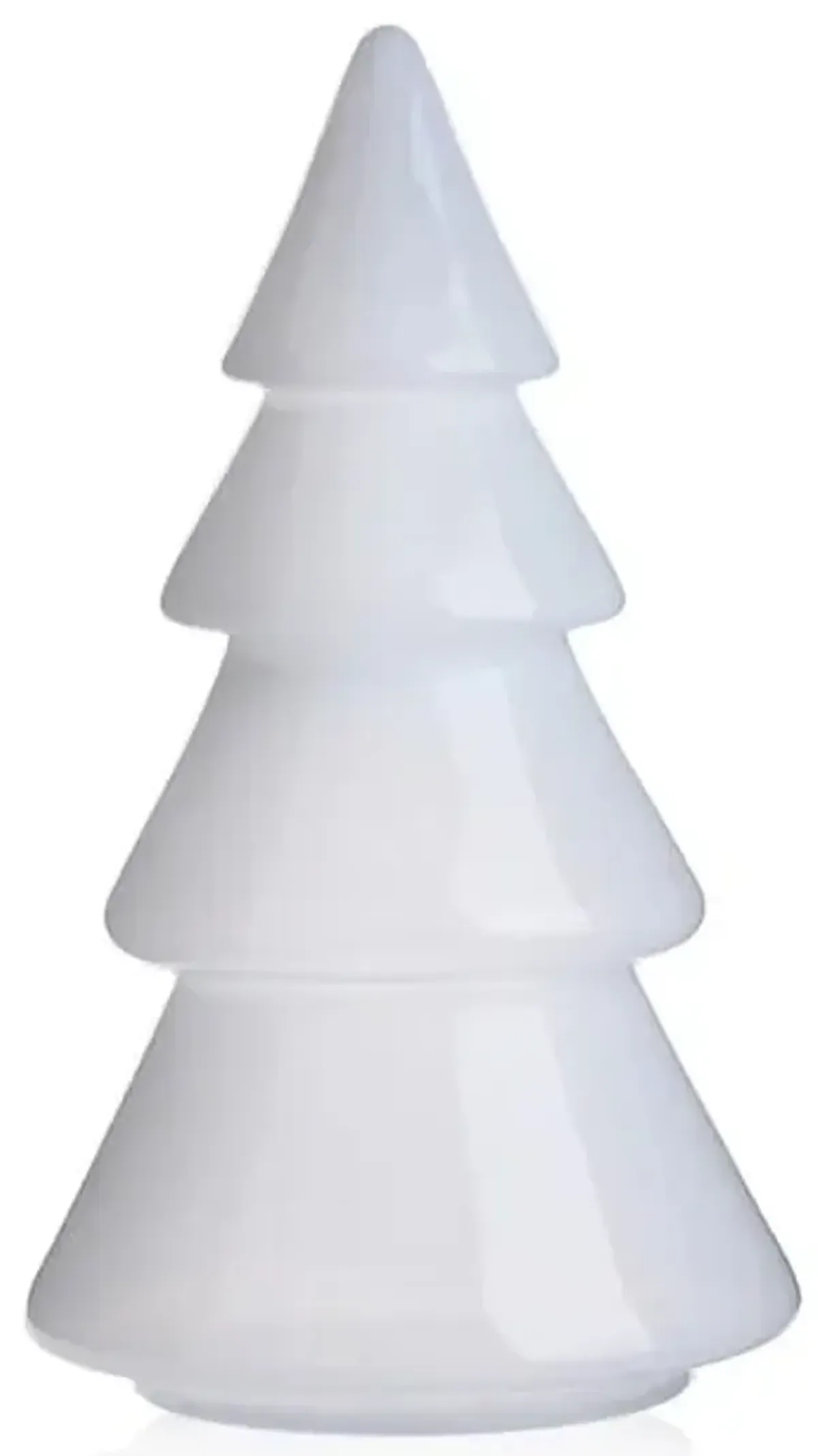 Large White Glass Xmas Tree 9"W X 16"H