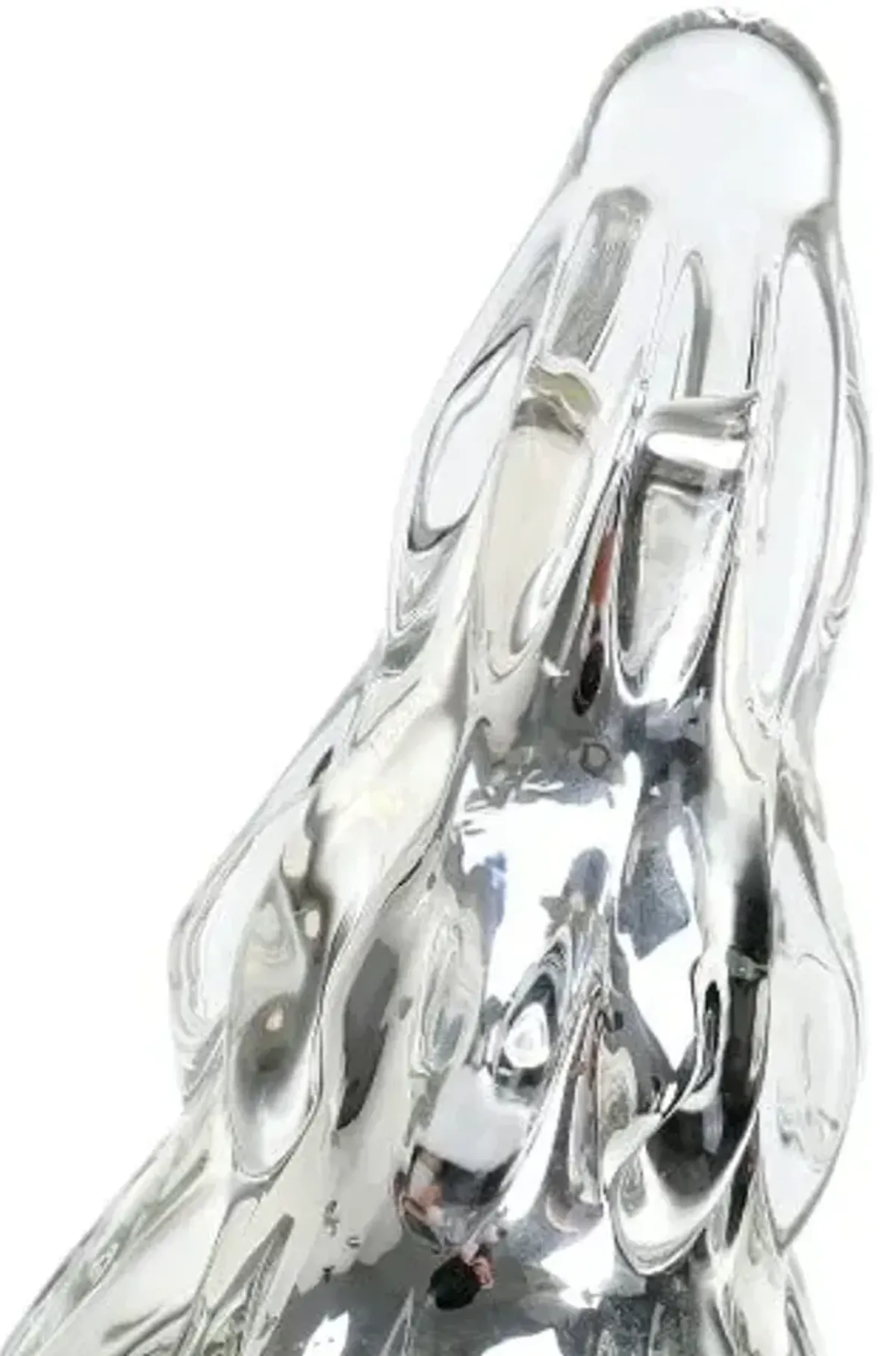 Medium Silver Mercury Glass Xmas Tree 6.7"W X 14"H