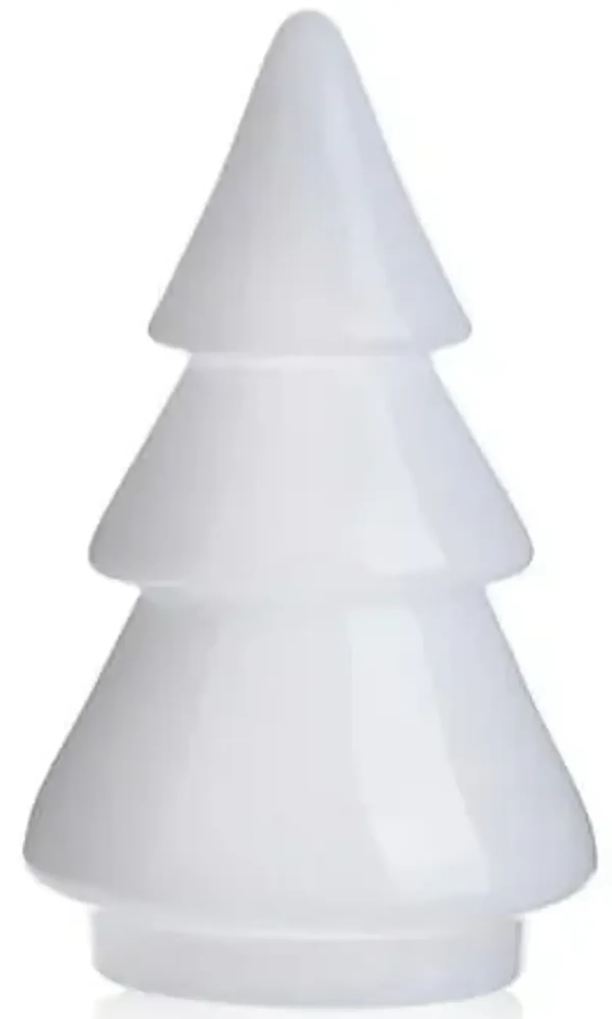 Small White Glass Xmas Tree 7"W X 12"H