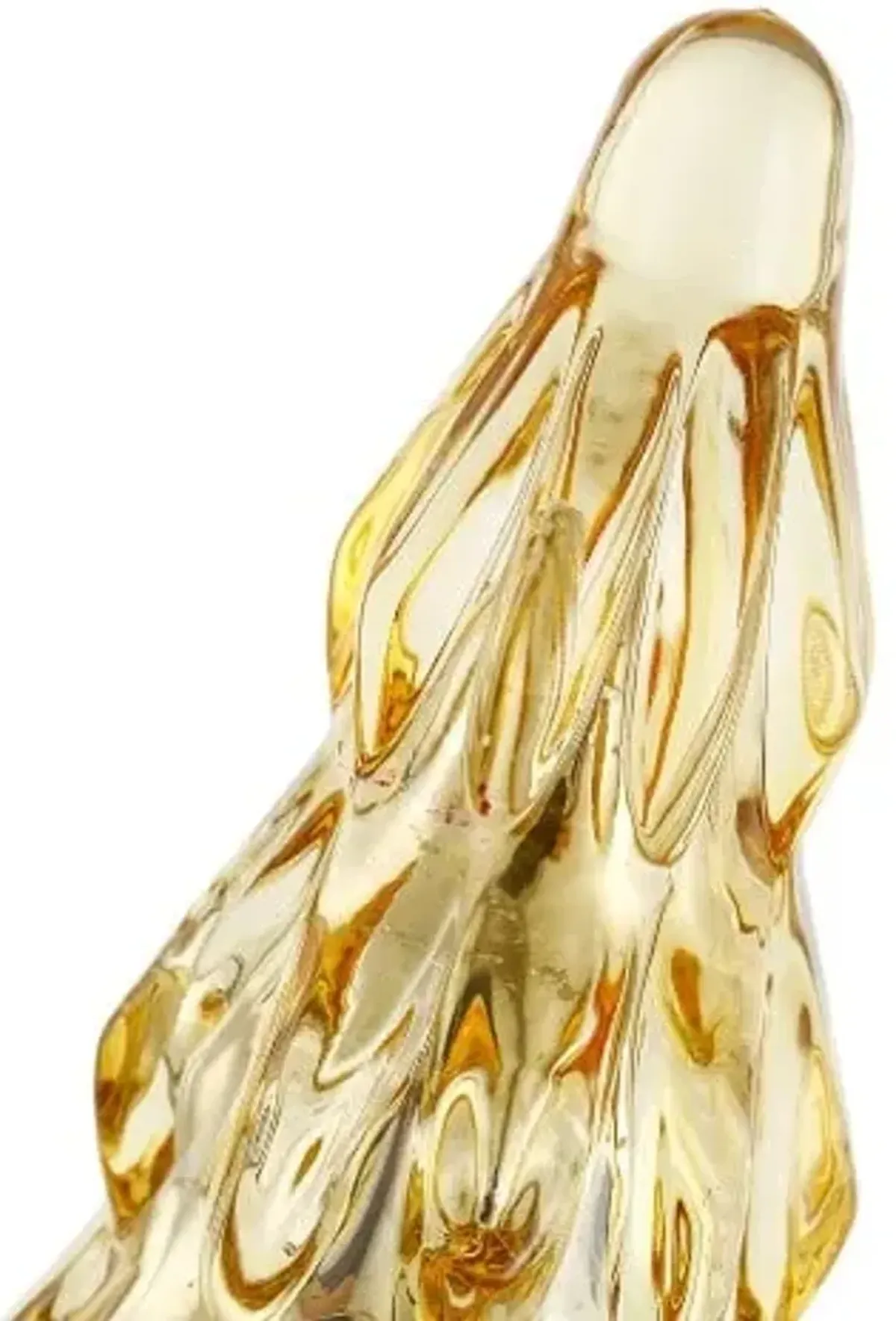 Medium Gold Mercury Glass Xmas Tree 6.7"W X 14"H