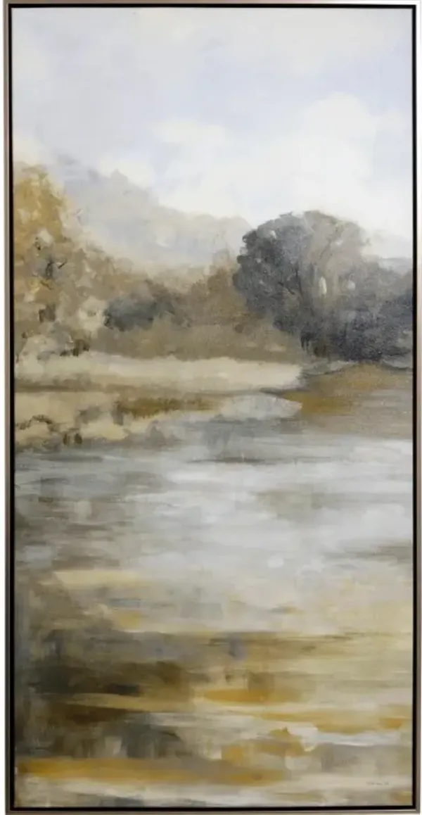 Summer Green I Framed Canvas Art 30"W x 60"H
