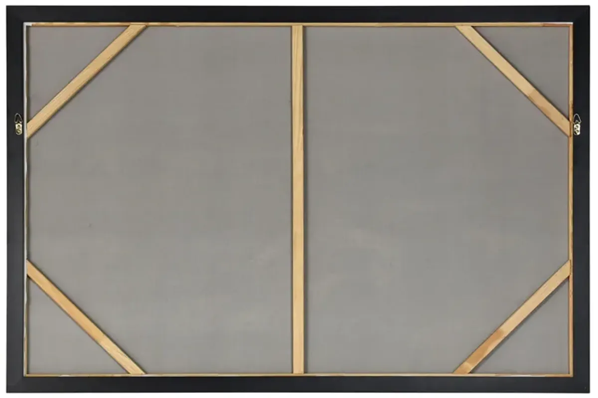 Blue Waves Hand Embellished Framed Canvas Art 62"W x 42"H