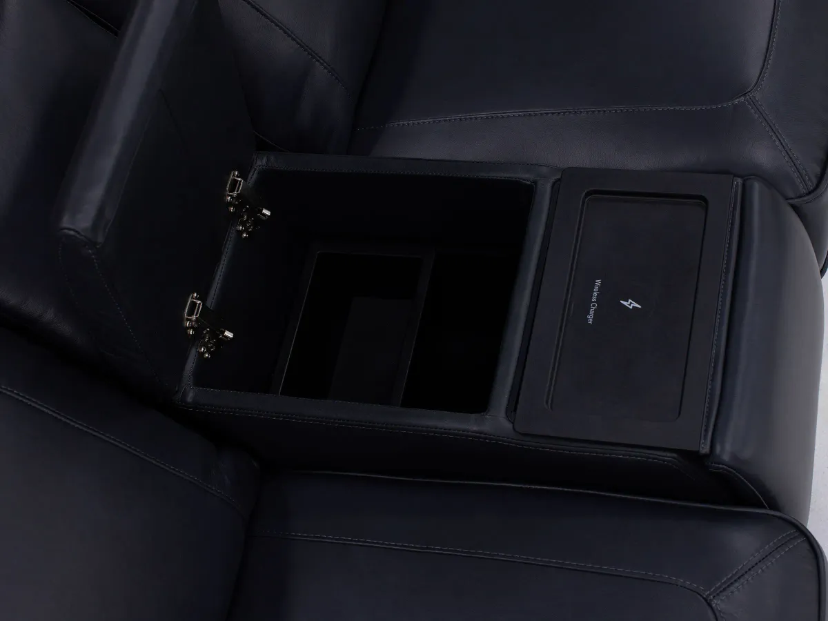 Kinston 7Pc Leather Fully Loaded Zero Gravity Reclining Modular With Heat, Massage & Chargers