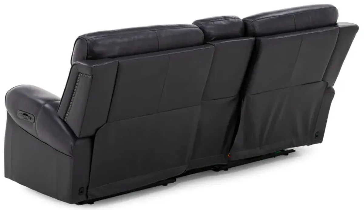 Kinston 3Pc Leather Fully Loaded Zero Gravity Reclining Console Loveseat With Heat,Massage & Charger