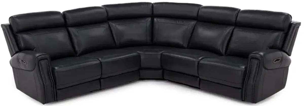 Kinston 5-Pc. Leather Fully Loaded Zero Gravity Reclining Modular With Heat And Massage
