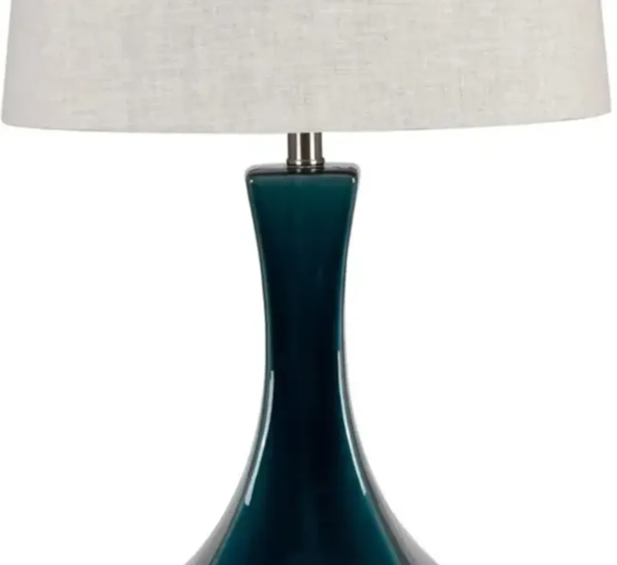 Teal Ceramic Table Lamp 31"H