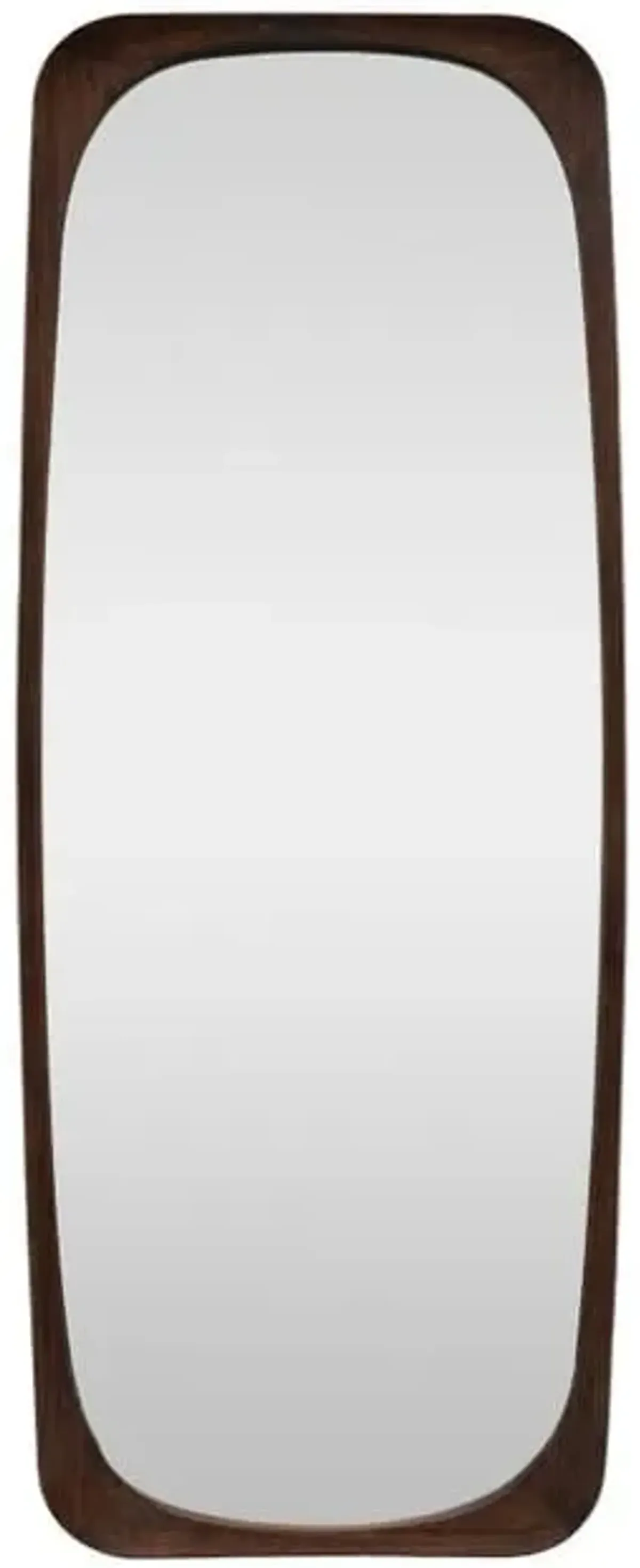 Brown Wood Leaner Mirror 31.5"W x 73"H