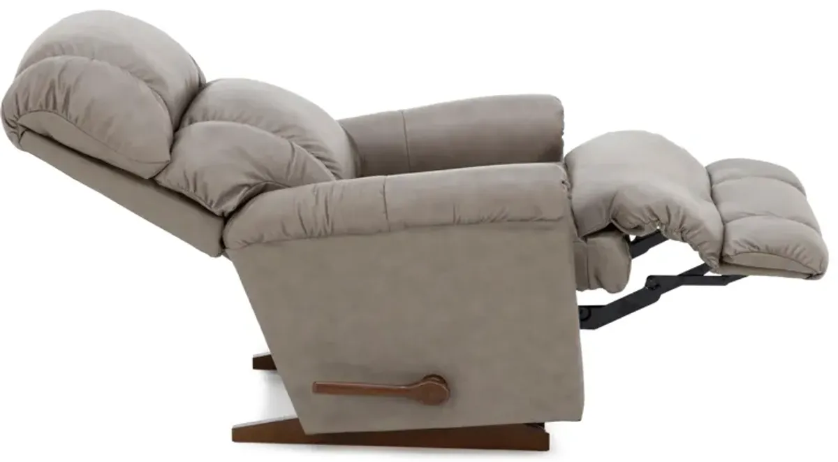 Pinnacle Leather Rocker Recliner in Stone