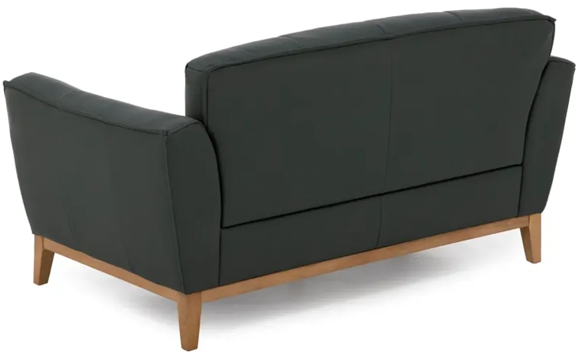 Rose Leather Loveseat