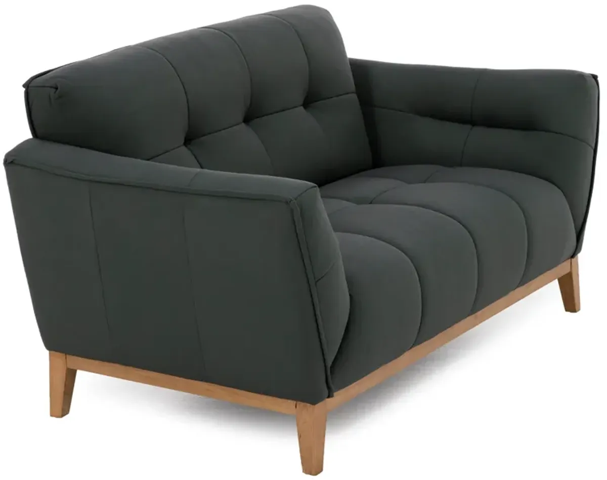 Rose Leather Loveseat