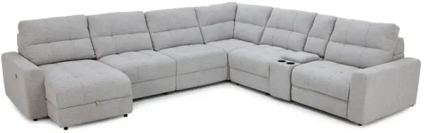 Duncan 7-Pc. Power Reclining Modular In Duncan Coin In Left-Facing