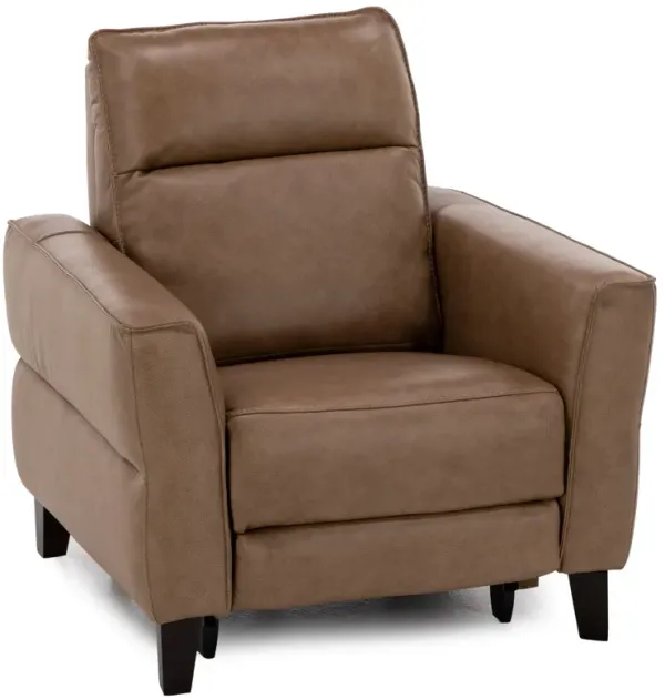 New York Leather Power Headrest Recliner