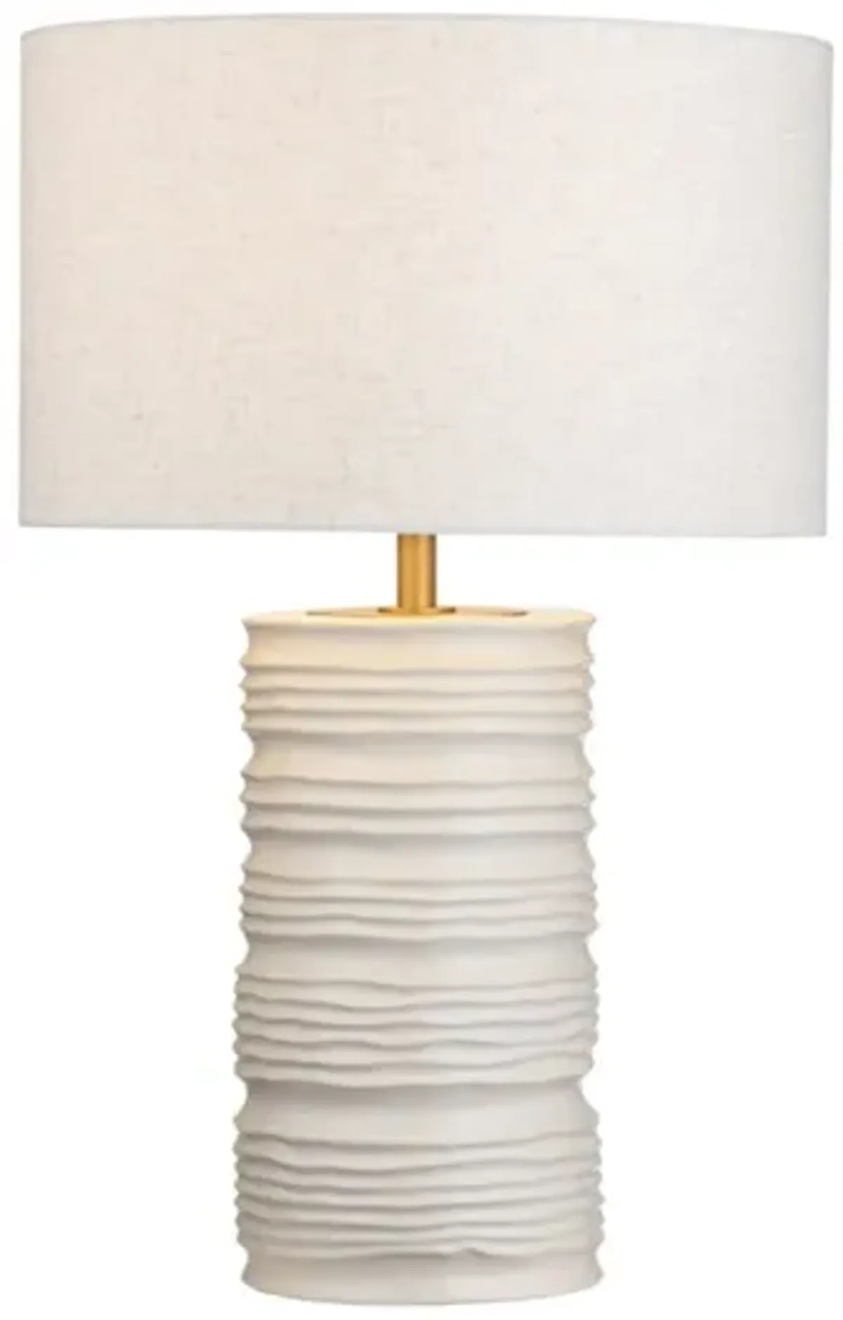 Cream Ceramic Table Lamp 31"H