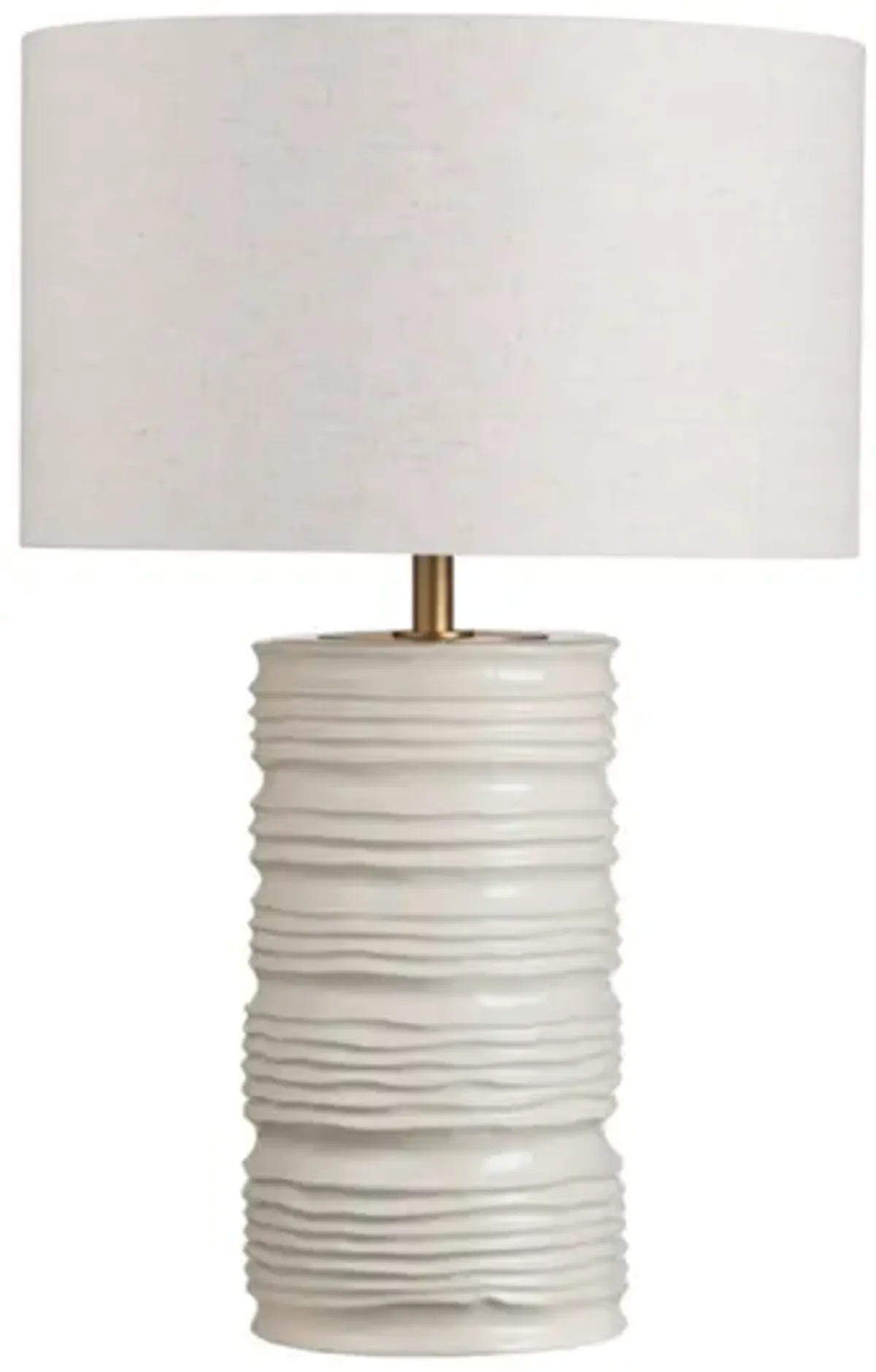 Cream Ceramic Table Lamp 31"H